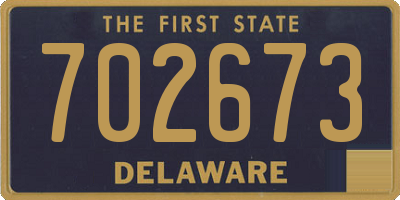DE license plate 702673