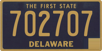 DE license plate 702707