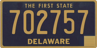 DE license plate 702757