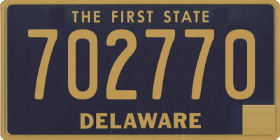 DE license plate 702770