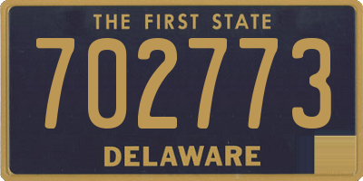 DE license plate 702773