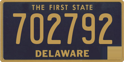 DE license plate 702792