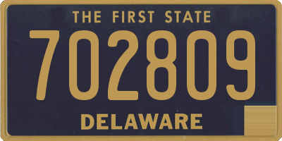 DE license plate 702809