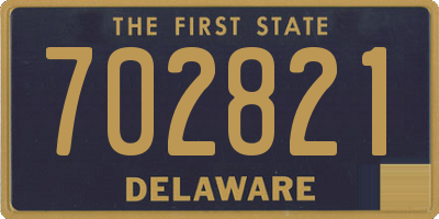 DE license plate 702821