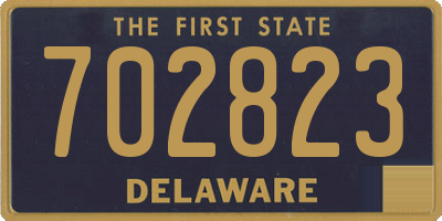DE license plate 702823
