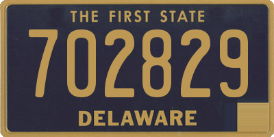 DE license plate 702829