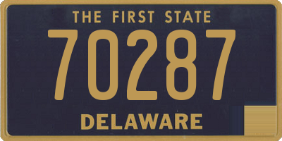 DE license plate 70287