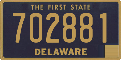DE license plate 702881