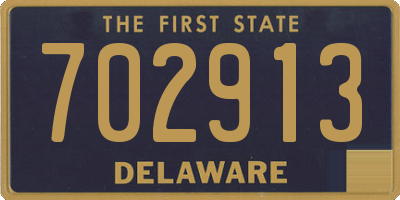 DE license plate 702913
