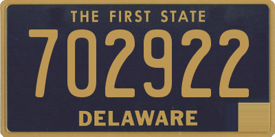DE license plate 702922