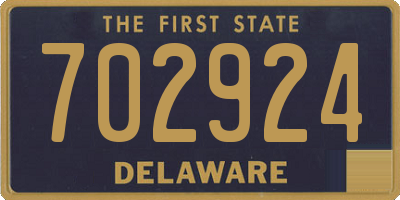 DE license plate 702924