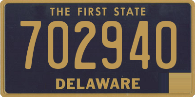 DE license plate 702940