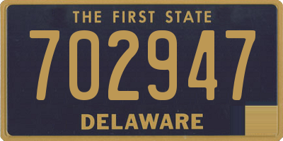 DE license plate 702947