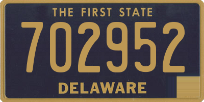 DE license plate 702952