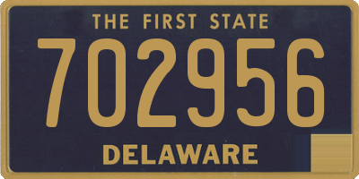 DE license plate 702956