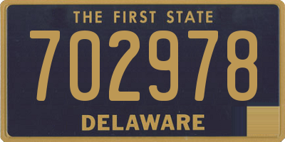 DE license plate 702978