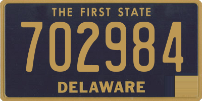 DE license plate 702984