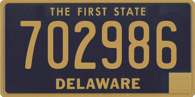 DE license plate 702986