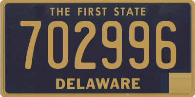 DE license plate 702996