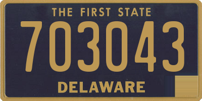 DE license plate 703043