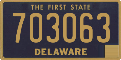 DE license plate 703063