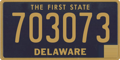 DE license plate 703073
