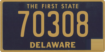 DE license plate 70308