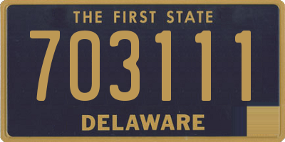 DE license plate 703111