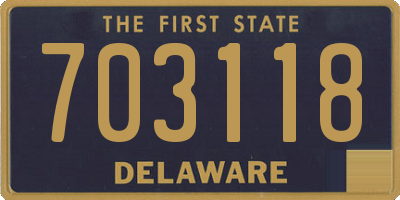 DE license plate 703118