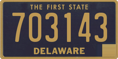 DE license plate 703143