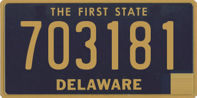 DE license plate 703181