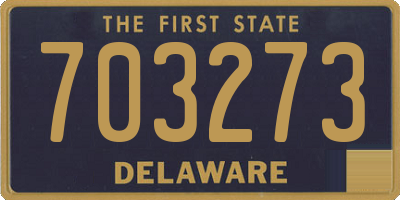 DE license plate 703273