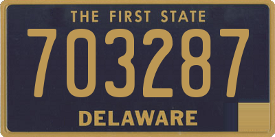DE license plate 703287