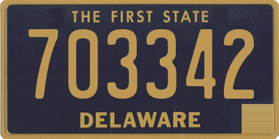 DE license plate 703342