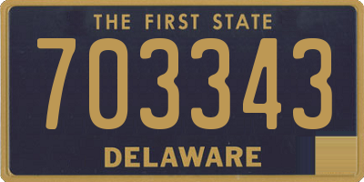 DE license plate 703343