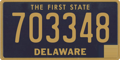 DE license plate 703348