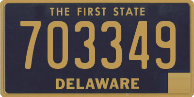 DE license plate 703349