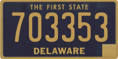 DE license plate 703353