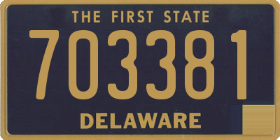 DE license plate 703381