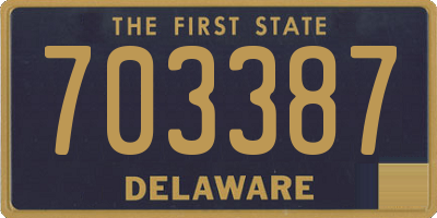 DE license plate 703387