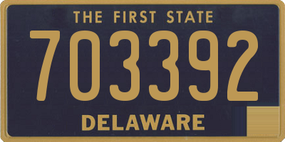 DE license plate 703392