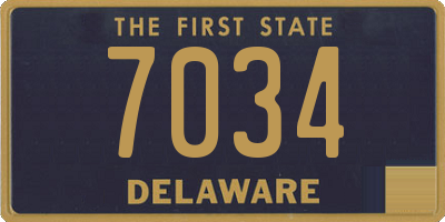 DE license plate 7034