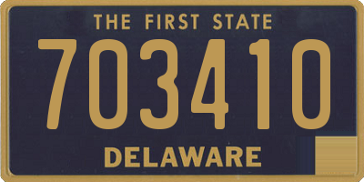 DE license plate 703410