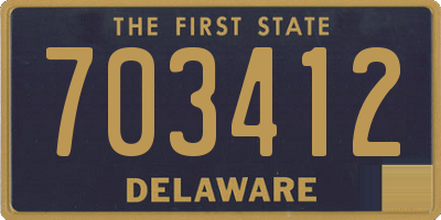 DE license plate 703412