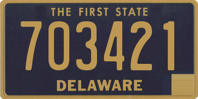 DE license plate 703421