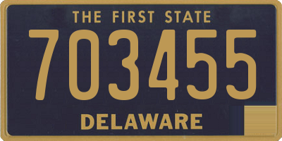 DE license plate 703455