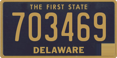 DE license plate 703469