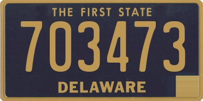 DE license plate 703473