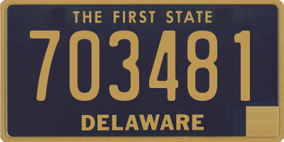 DE license plate 703481