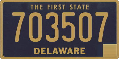 DE license plate 703507